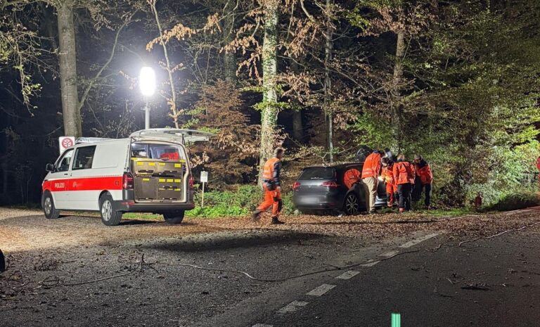 Drei Verletzte bei Selbstunfall